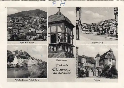 Eschwege, Werra, Mehrbildkarte gl1956 G2626