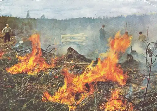 Suomi - Finland, Anciet methode of winning new fields gl1962 F9267