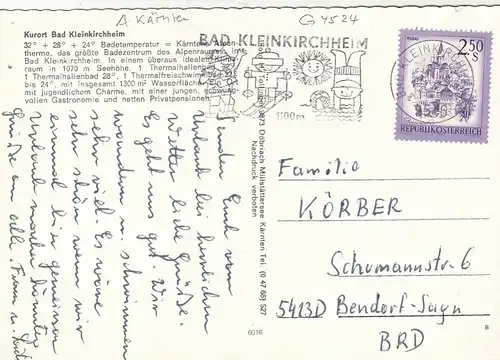 Bad Kleinkirchheim, Kärnten, Mehrbildkarte glum 1970? G4524