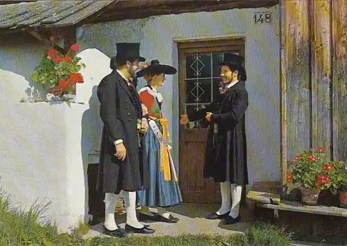 Dolomiti, Val Gardena, Pittoreschi costumi ngl G1421