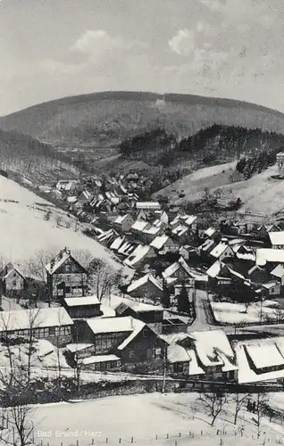 Bad Grund (Oberharz) Winter-Ansicht glum 1970? G2023