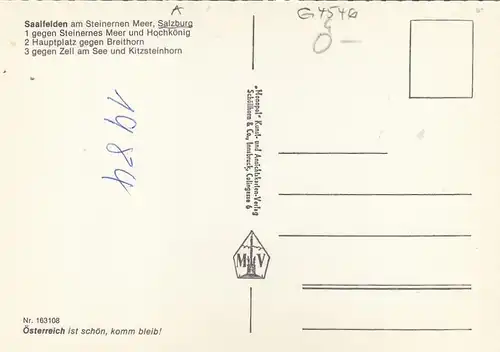 Saalfelden am Steinernen Meer, Mehrbildkarte ngl G4546