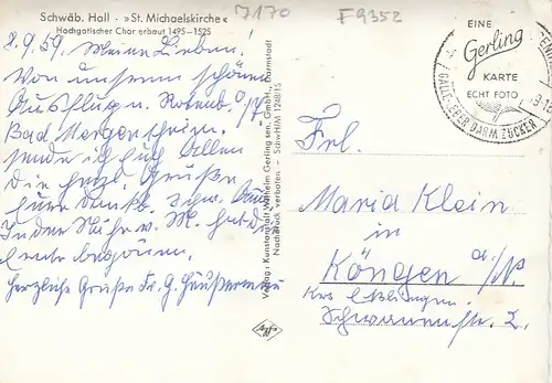 Schwäbisch Hall - St.Michaelskirche gl1959 F9352