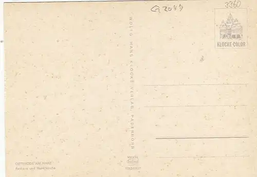 Osterode, Harz, Rathaus und Marktkirche ngl G2047