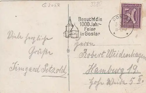 Goslar im Harz, Treppe am Rathaus gl1927? G2058