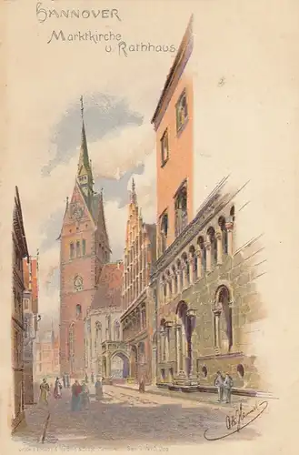 Hannover, Marktkirche ud Rathaus ngl G2808