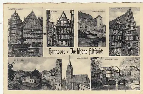 Hannover, Die schöne Altstadt, Mehrbildkarte gl1933? G2881