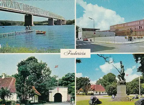 Lillebaeltsbroen, Fredericia, Raadhuset, Mehrbildkarte gl1973 G1578