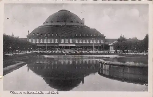 Hannover, Stadthalle mit Teich gl1941 G2906