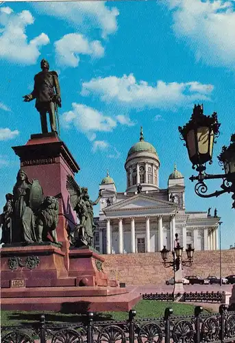 Helsinki, Tuomiokirkko ja Alexander II Staty gl1977 G1590
