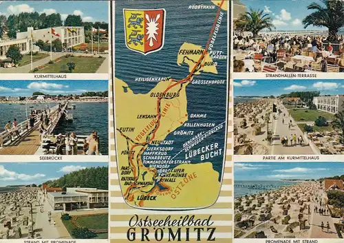 Ostseeheilbad Grömitz in Holst., Mehrbildkarte gl1965 G1199