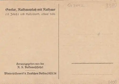 Goslar, Harz, Rathausplatz mit Rathaus und Kaiserworth ngl G2192