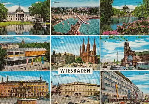 Wiesbaden, Mehrbildkarte ngl G1238