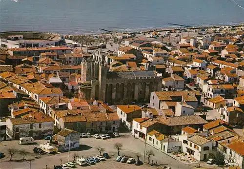 Les Saintes-Marie-sur-la Mer (bouches du Rhone) Vue aérienne glum 1950? G4766