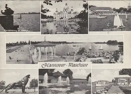 Hannover, Maschsee, Mehrbildkarte gl1969 G3030