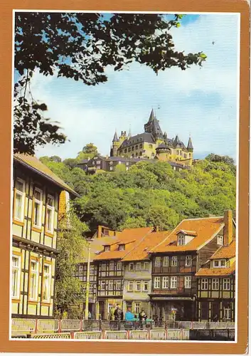 Wernigerode, Schöne Ecke mit Blick zum Schloss ngl G1256