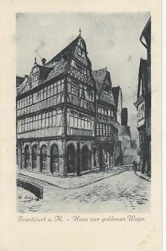 Frankfurt a.M., Haus zur goldenen Wage ngl F9617