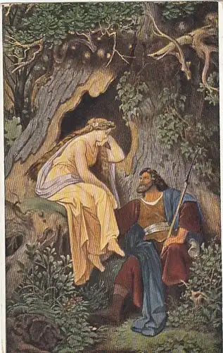 M.v.SCHWIND König Krokos und die Waldnymphe gl1912 F9591