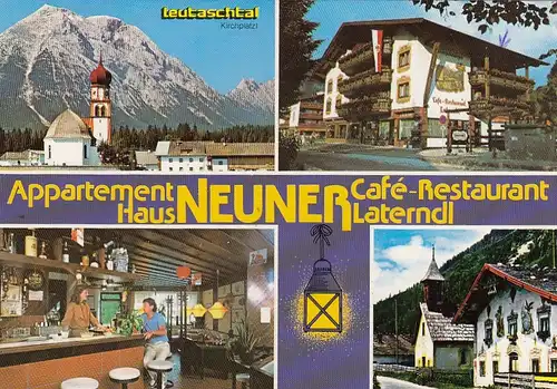 Leutasch, Tirol, Appartmenthaus Neuner, Reatsurant Laterndl glum 1990? G1281