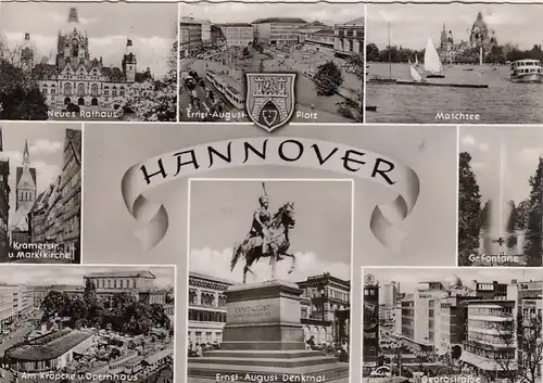 Messestadt Hannover, Mehrbildkarte gl1959 G3055