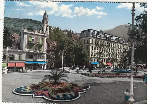 Meran, Promenade mit Pfarrturm gl1961 G5067