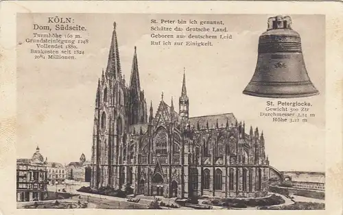 Köln a.Rh., Dom, Südseite u. Glocke St.Peter ngl F9646
