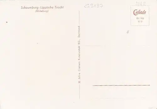 Schaumburg-Lippische Tracht (Bückeburg) ngl G3137