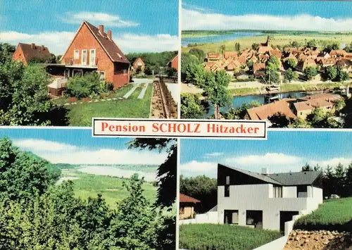 Hitzacker/Elbe, Pension Scholz, Mehrbildkarte gl1986 G3171