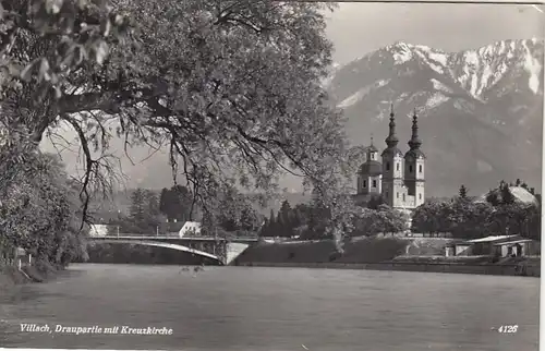 Villach, Draupartie mit Kreuzkirche gl1958 G4912