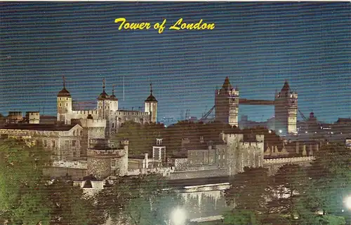 London, Tower and Tower Bridge at Night ngl G1416