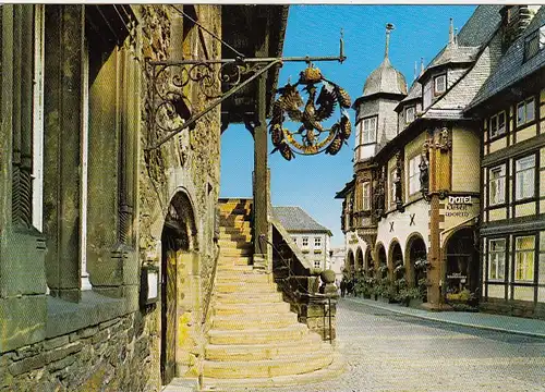 Goslar, Harz, Rathaustreppe ngl G2396