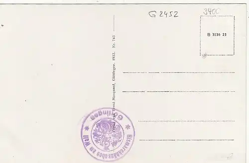 Göttingen, Bismarck, Studentenwohnung, Sommer-Semester 1833 ngl G2452