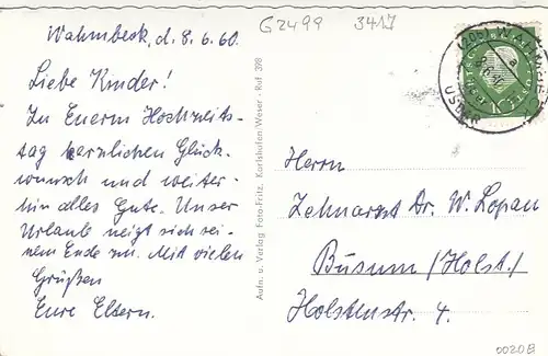 Wahmbeck/Weser im Weserbergland gl1960 G2499