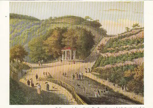 P.HERWEGEN Der Bopserbrunnen bei Stuttgart 1840 ngl F9817