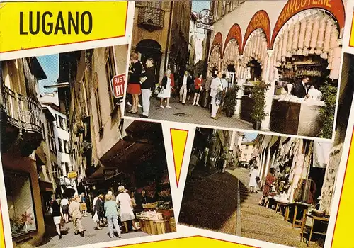 Lugano, Mehrbildkarte glum 1970? G5319
