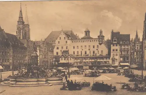 Nürnberg Marktplatz mit Sebalduskirche ngl G3529