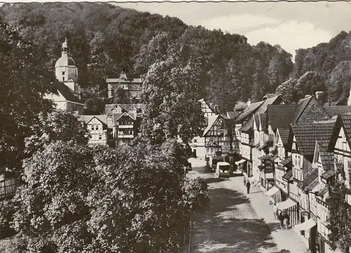Bad Sooden-Allendorf, Werra, Weinreihe mit Blick auf die Kirche gl1965 G2611