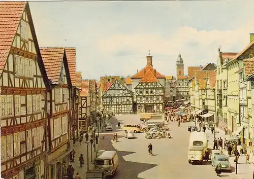 Eschwege, Werra, Marktplatz mit altem Rathaus gl1965? G2629