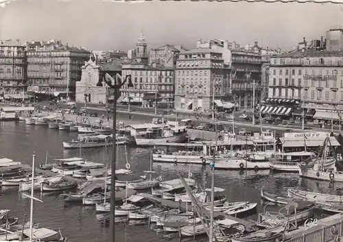 Marseille, le vieux Port et Entrée de la Canabière gl1955 G5184