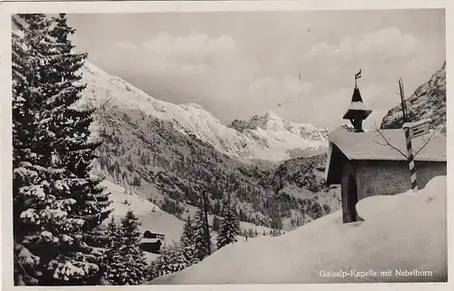 Gaisalp-Kapelle mit Nebelhorn, Allgäu ngl F9955