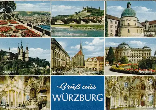 Würzburg, Mehrbildkarte glum 1970? G5480