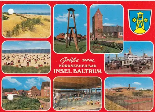 Nordseebad Baltrum, Mehrbildkarte gl1986 G2730