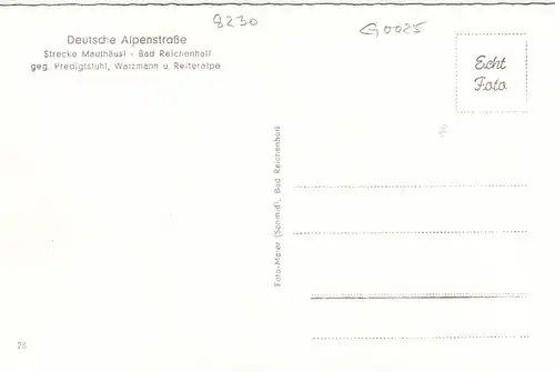 Deutschen Alpenstraße Mauthäusel - Bad Reichenhall ngl G0025