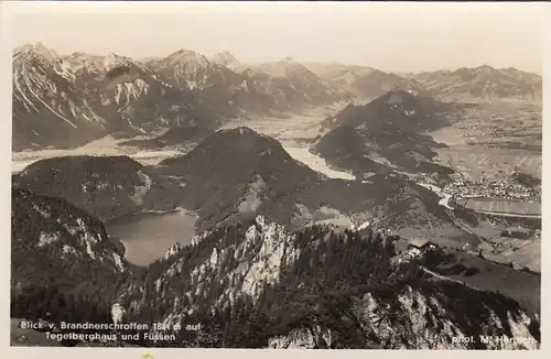 Blick vom Branderschroffen auf Tegelberghaus und Füssen ngl G3607