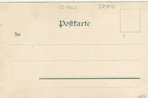 Hannover, Neues Haus und Kriegerdenkmal, Litho ngl G2802