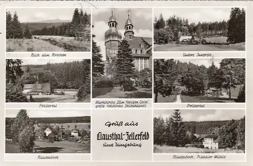 Clausthal im Harz, Mehrbildkarte gl1965 G2368