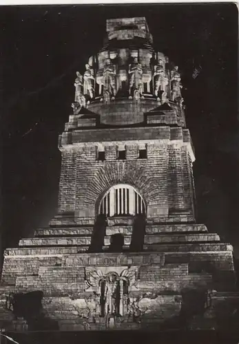 Leipzig, Völkerschlachtdenkmal bei Nacht ngl G0216