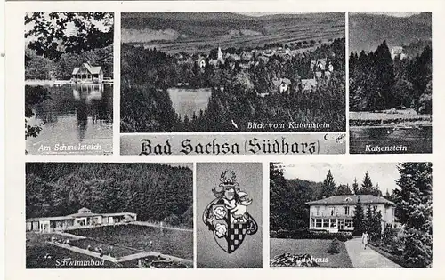 Bad Sachsa, Südharz, Mehrbildkarte gl1955 G2528