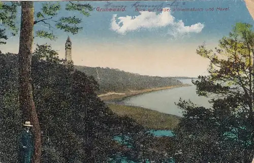 Berlin, Grunewald, Kaiser Wilhelm-Turm und Havel gl1925? G0461