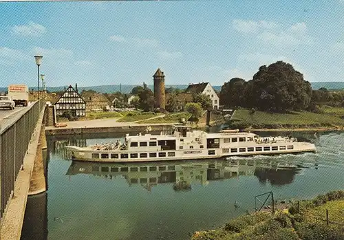 Holzminden, Weser, Blick zum alten Fährhaus u.Jugenherberge ngl G2667